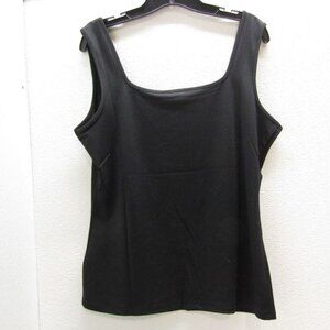 Anne Fontaine Women’s Lady Wide Strap Stretch Camisole – Black – Size 14 / IT 46